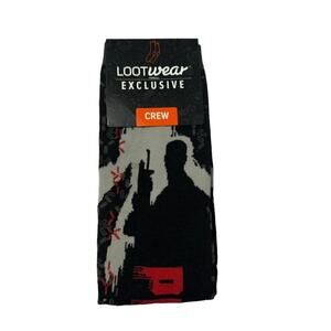 Lootwear Crate Exclusive Predator Crew Socks in Black, Size OS​​​​